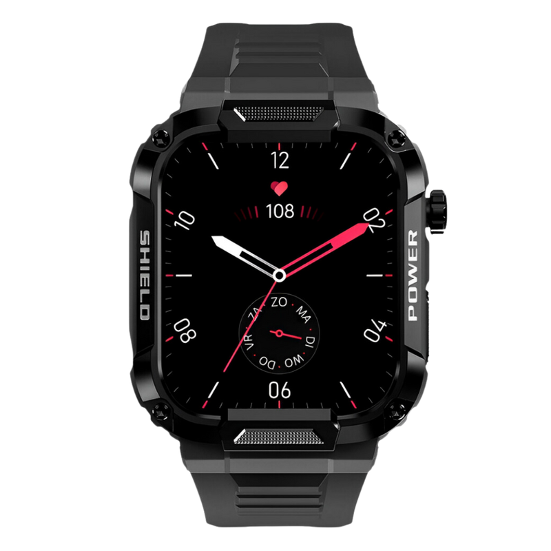 Herren Smartwatch | Quadratisch | Robustes | IP67 | Universell | 1,85 Zoll-Luzern Mode