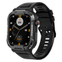 Herren Smartwatch | Quadratisch | Robustes | IP67 | Universell | 1,85 Zoll-Schwarz-Luzern Mode
