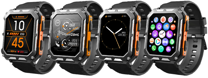 Smartwatch | Robustes Unverwüstliches Stilvolles Wasserdichtes Bluetooth-Luzern Mode