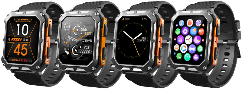 Smartwatch | Robustes Unverwüstliches Stilvolles Wasserdichtes Bluetooth-Luzern Mode