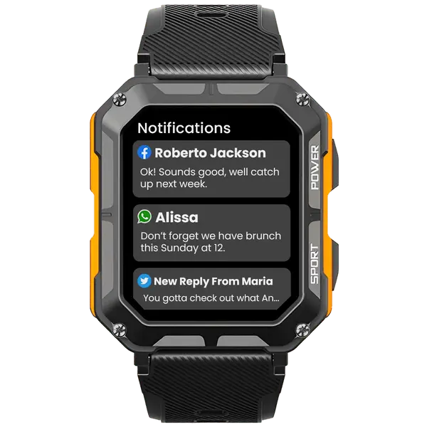 Smartwatch | Robustes Unverwüstliches Stilvolles Wasserdichtes Bluetooth-Luzern Mode