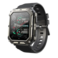 Smartwatch | Robustes Unverwüstliches Stilvolles Wasserdichtes Bluetooth-Schwarz-Luzern Mode