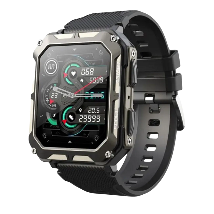 Smartwatch | Robustes Unverwüstliches Stilvolles Wasserdichtes Bluetooth-Schwarz-Luzern Mode