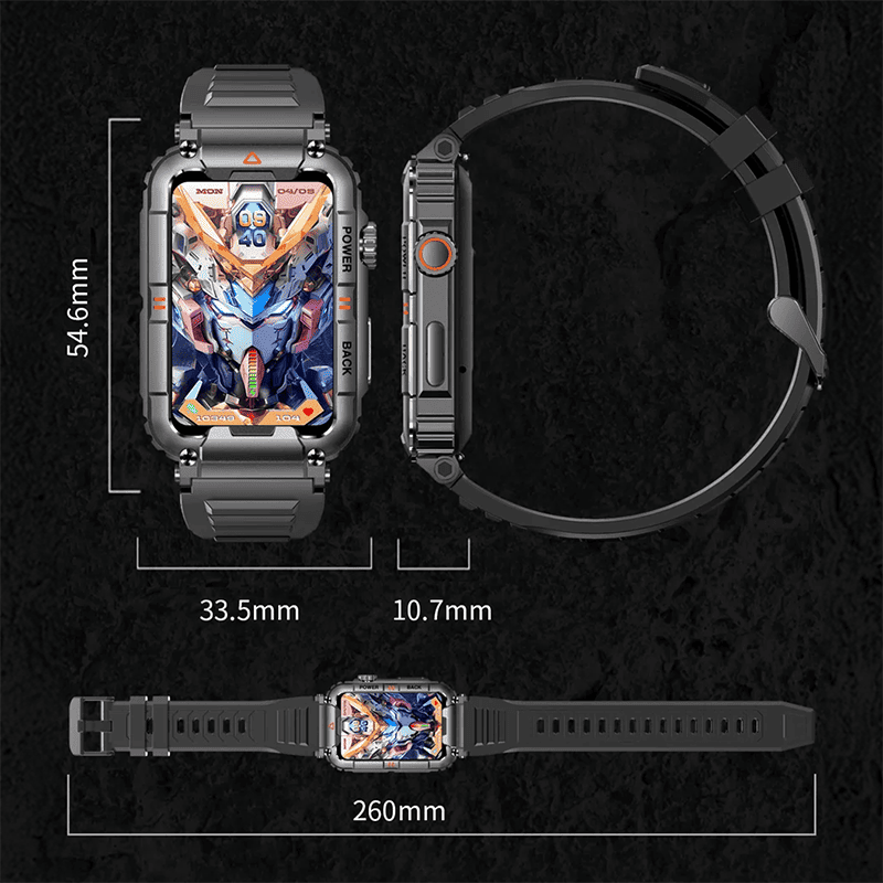 Smartwatch | Android Vielseitig SIM Kamera GPS WiFi Stilvoll Langlebig-Luzern Mode