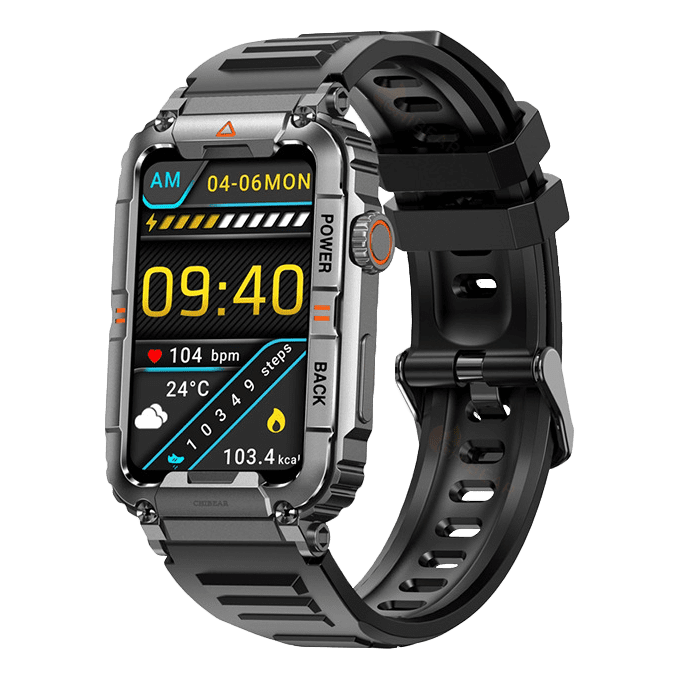 Smartwatch | Android Vielseitig SIM Kamera GPS WiFi Stilvoll Langlebig-Schwarz-Luzern Mode
