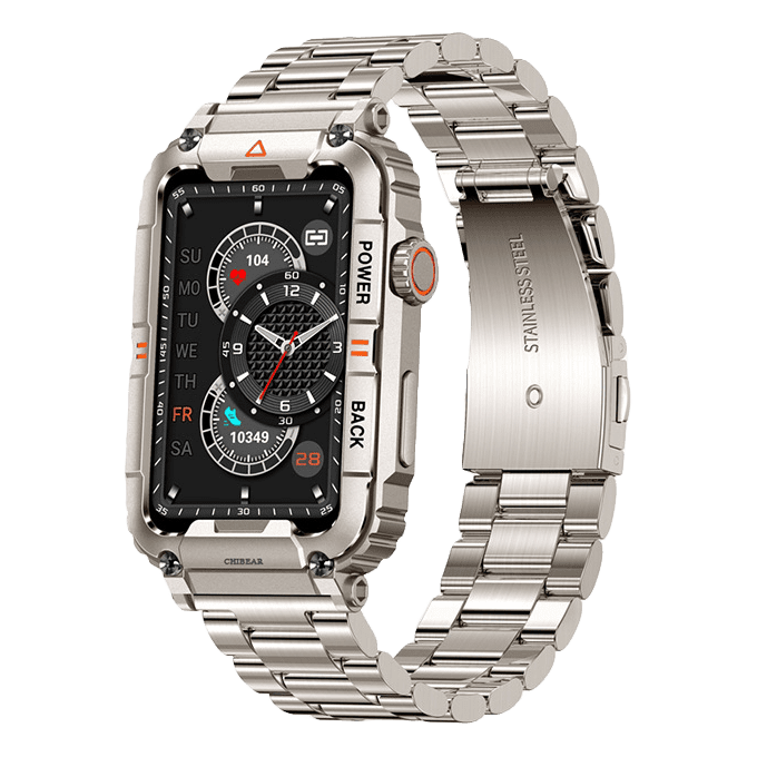Smartwatch | Android Vielseitig SIM Kamera GPS WiFi Stilvoll Langlebig-Silber-Luzern Mode