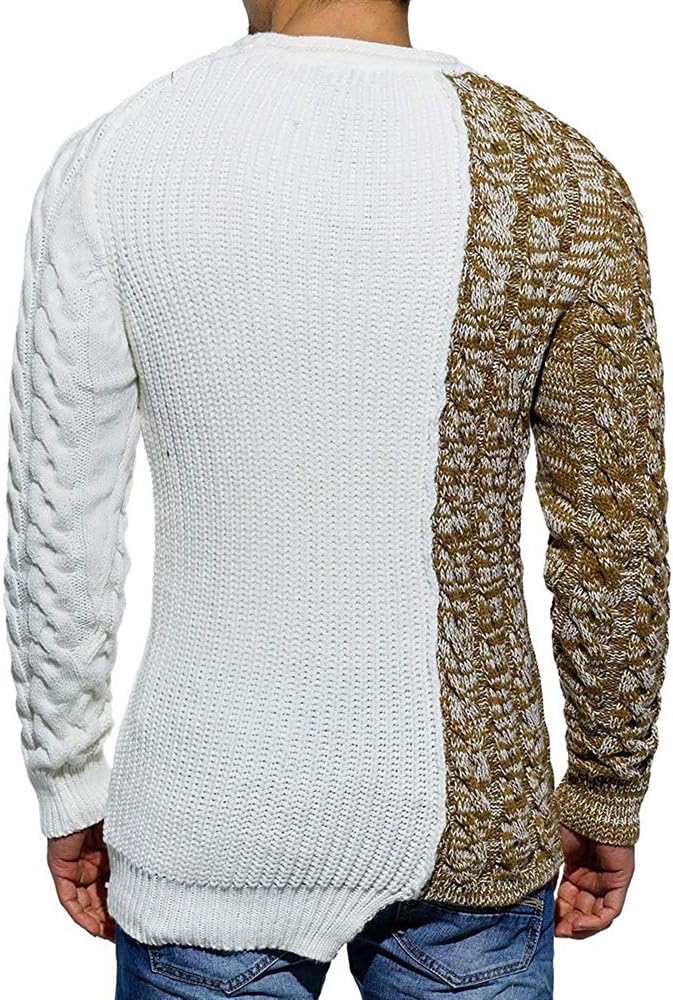 Herren Strickpullover mit Zopfmuster und Rundhalsausschnitt-Luzern Mode