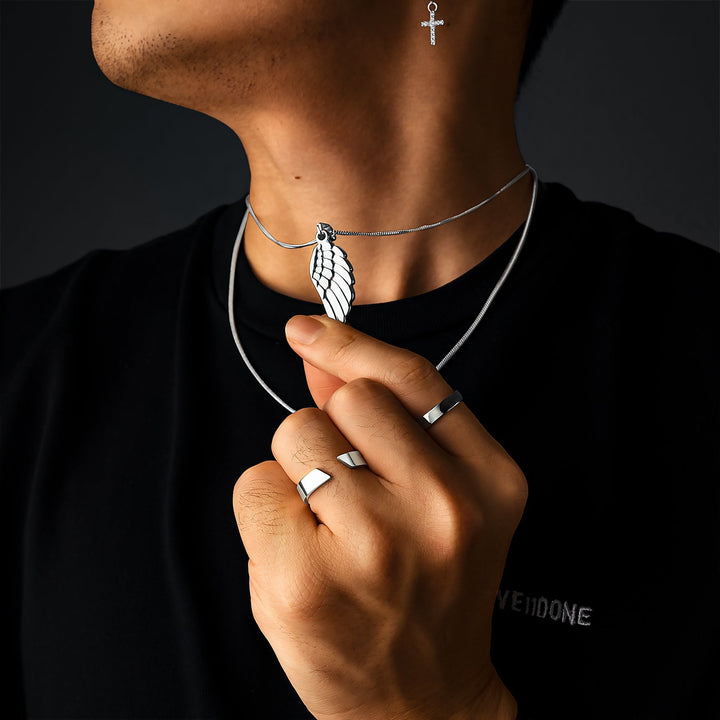 Herrenring | Robust Verstellbar Einzigartig Schlicht Silber Gold Stilvoll Breit-Luzern Mode