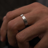 Herrenring | Robust Verstellbar Einzigartig Schlicht Silber Gold Stilvoll Breit-Luzern Mode