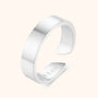 Herrenring | Robust Verstellbar Einzigartig Schlicht Silber Gold Stilvoll Breit-Silber-Luzern Mode
