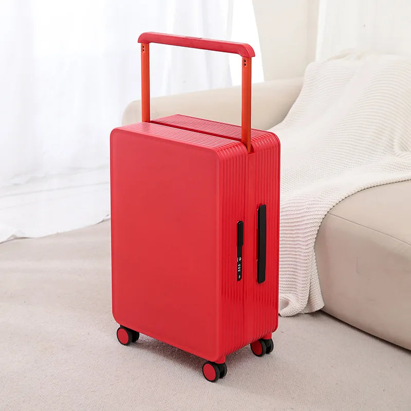 Hartschalenkoffer | Polypropylen | Robust | Leicht | Zahlenschloss-Rot-S (42 L)-Luzern Mode