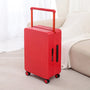 Hartschalenkoffer | Polypropylen | Robust | Leicht | Zahlenschloss-Rot-S (42 L)-Luzern Mode