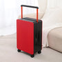 Hartschalenkoffer | Polypropylen | Robust | Leicht | Zahlenschloss-Rot Schwarz-S (42 L)-Luzern Mode