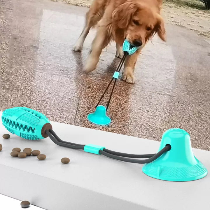 Hundezerrtau | Robust Langlebig Saugnapf Ball Leckerli Vielseitig-Blau-Luzern Mode