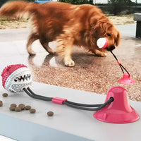 Hundezerrtau | Robust Langlebig Saugnapf Ball Leckerli Vielseitig-Weiß + Rosa-Luzern Mode