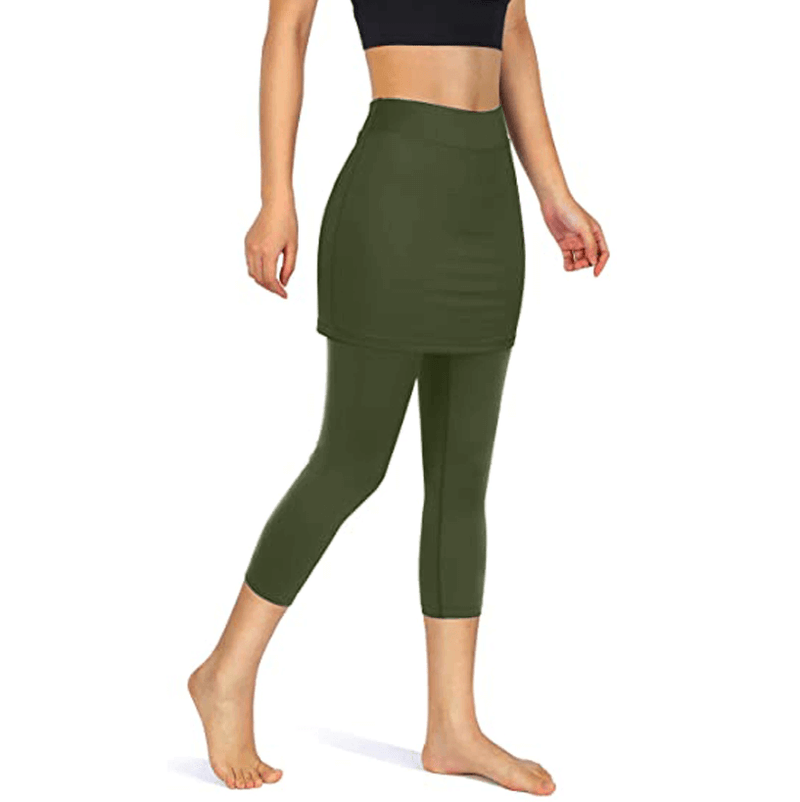 Rock-Leggings | Seitentaschen | Sportlich | Knöchellang | Einfarbig-Luzern Mode