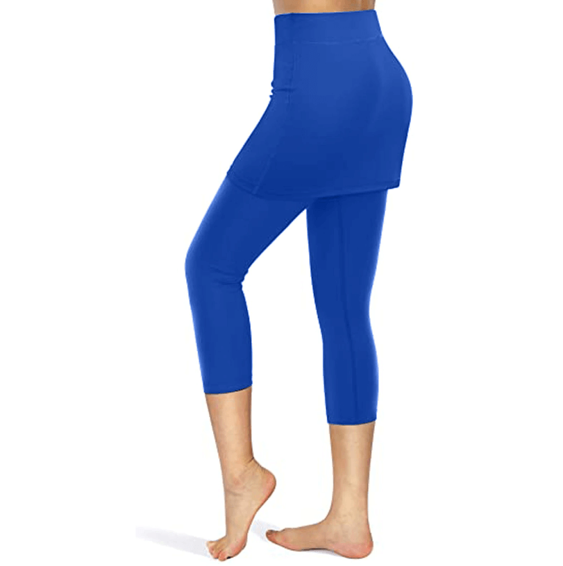 Rock-Leggings | Seitentaschen | Sportlich | Knöchellang | Einfarbig-Luzern Mode
