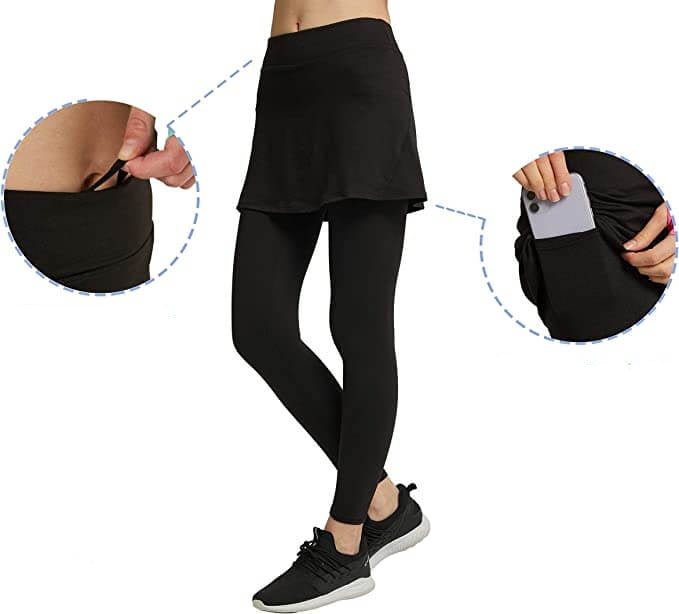 Rock-Leggings | Seitentaschen | Sportlich | Knöchellang | Einfarbig-Luzern Mode