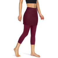 Rock-Leggings | Seitentaschen | Sportlich | Knöchellang | Einfarbig-Luzern Mode