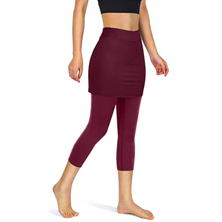 Rock-Leggings | Seitentaschen | Sportlich | Knöchellang | Einfarbig-Luzern Mode