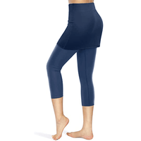 Rock-Leggings | Seitentaschen | Sportlich | Knöchellang | Einfarbig-Luzern Mode