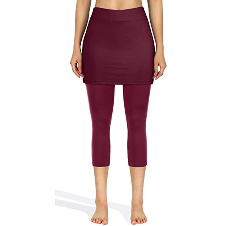 Rock-Leggings | Seitentaschen | Sportlich | Knöchellang | Einfarbig-Luzern Mode