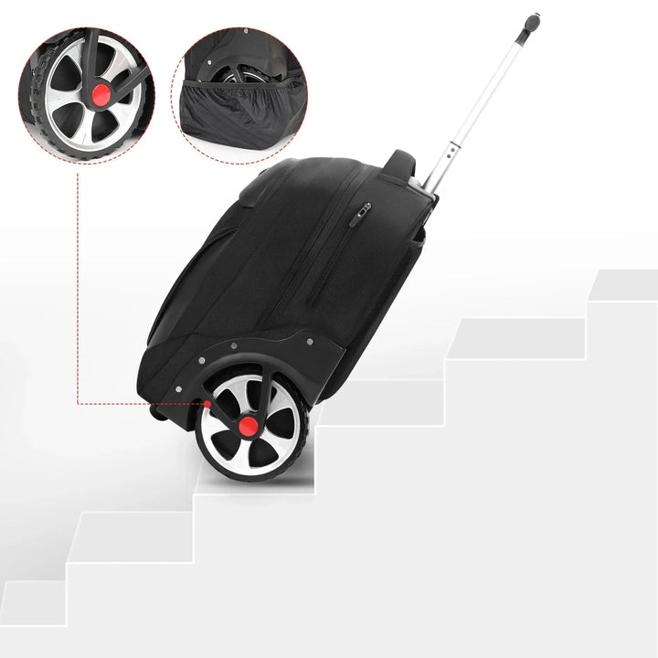 Gepäck-Rucksack | Rollbar | Reißverschlüsse | Leicht | Schwarz-Luzern Mode