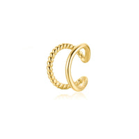 Ear Cuff | Rollenförmig Stilvoll Einzigartig Sterling-Silber Langlebig-Gold-Luzern Mode