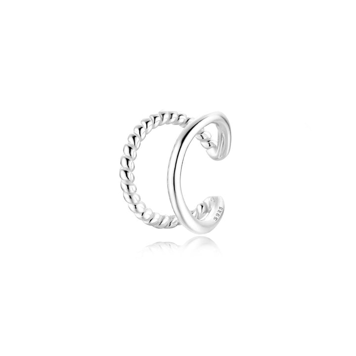 Ear Cuff | Rollenförmig Stilvoll Einzigartig Sterling-Silber Langlebig-Silber-Luzern Mode