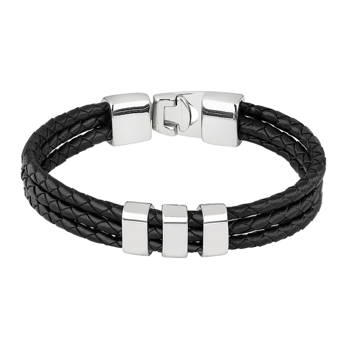 Herren Armband | Charms Stilvoll Robust Langlebig Leder Einzigartig Geschenk-Silber-Luzern Mode