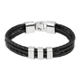 Herren Armband | Charms Stilvoll Robust Langlebig Leder Einzigartig Geschenk-Silber-Luzern Mode