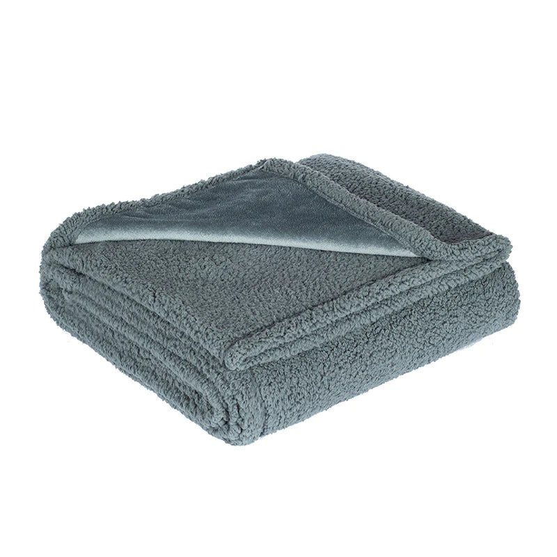 Kuscheldecke | Romantisch Warm Bequem Weich Wasserdicht Luxuriös-Grau-100x145cm-Luzern Mode