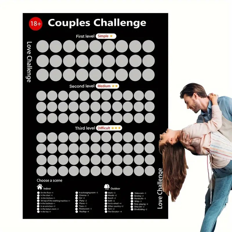Paar Rubbelkartenspiel | Kreativ Bindend Liebe Spannend Geschenk-Luzern Mode