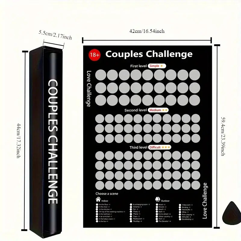 Paar Rubbelkartenspiel | Kreativ Bindend Liebe Spannend Geschenk-Luzern Mode