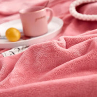 Rosa Decke | Fleece Warm Komfortabel Weich Uni Flanell Langlebig-Luzern Mode
