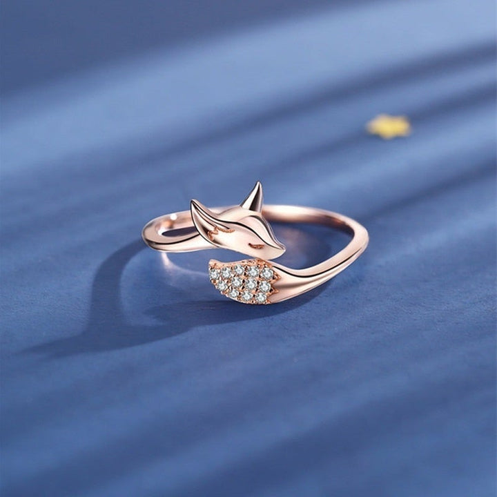 Ring für Damen | Verstellbar | Rosé-Silber | Fuchs-Design | Elegant-5-Luzern Mode