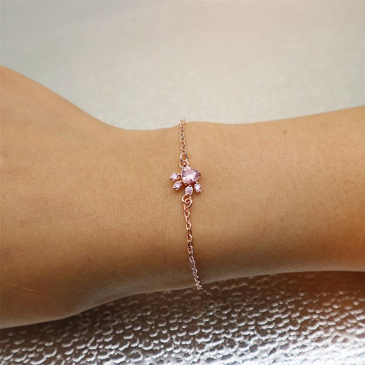 Armband für Tierliebhaber | Rosenquarz | Nickelfrei | Silber-Luzern Mode