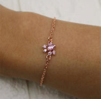 Armband für Tierliebhaber | Rosenquarz | Nickelfrei | Silber-Luzern Mode