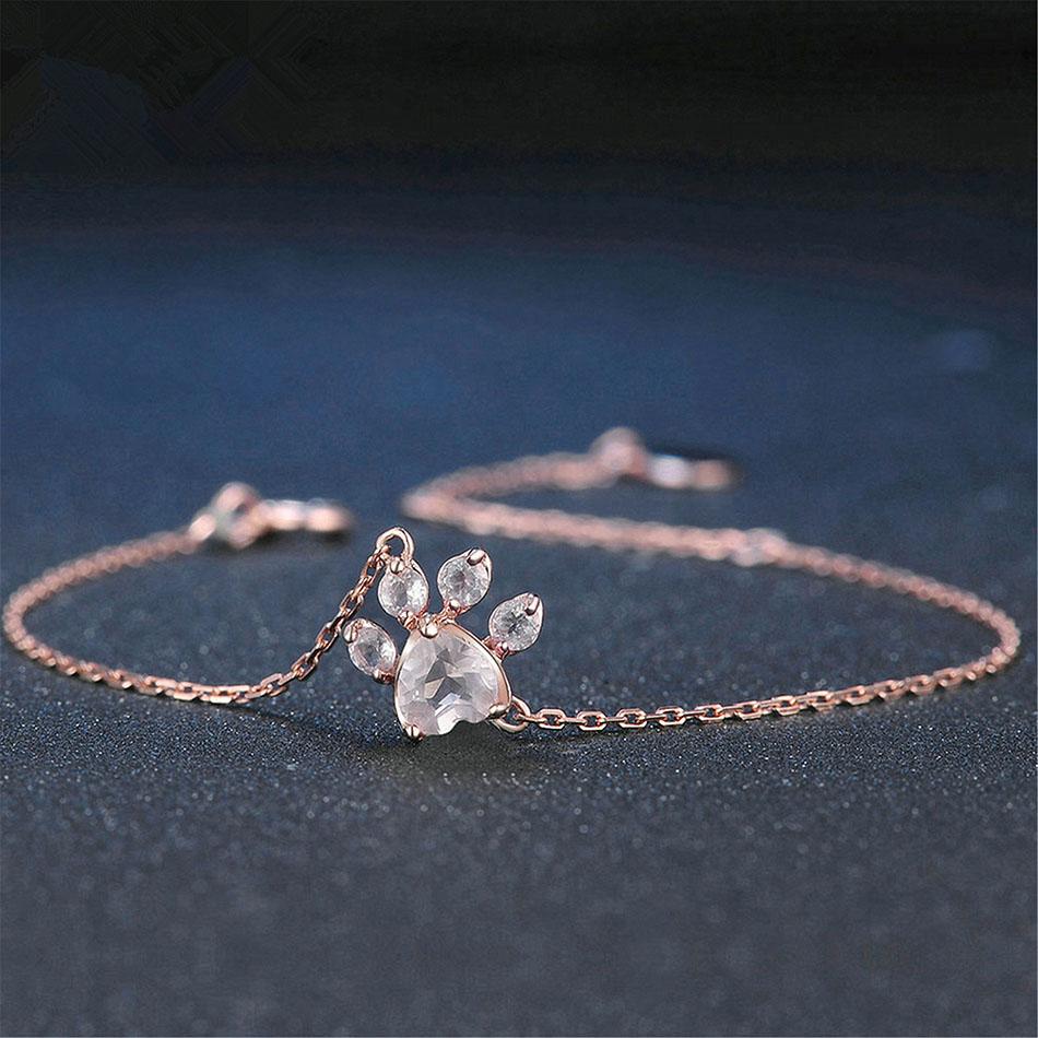 Armband für Tierliebhaber | Rosenquarz | Nickelfrei | Silber-Luzern Mode