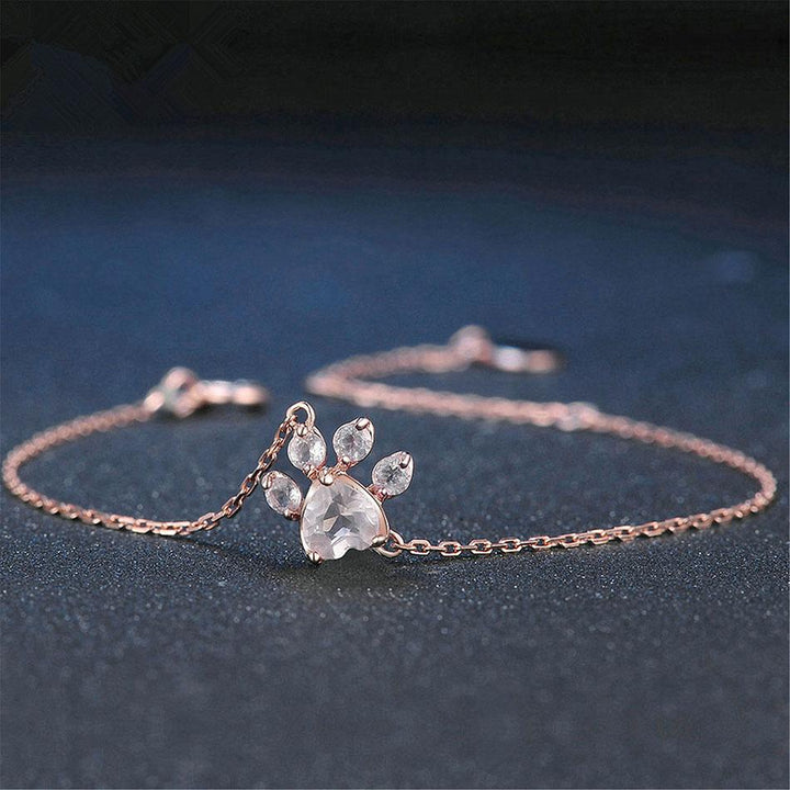 Armband für Tierliebhaber | Rosenquarz | Nickelfrei | Silber-Luzern Mode