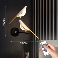 Rotierende LED-Wandleuchte | Vogel Stilvoll Einzigartig Stimmungsvolles Licht Langlebig Innen-2 Köpfe mit Fernbedienung-Weißes Licht-Luzern Mode