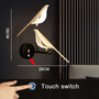 Rotierende LED-Wandleuchte | Vogel Stilvoll Einzigartig Stimmungsvolles Licht Langlebig Innen-2 Köpfe mit Touch-Schalter-Weißes Licht-Luzern Mode