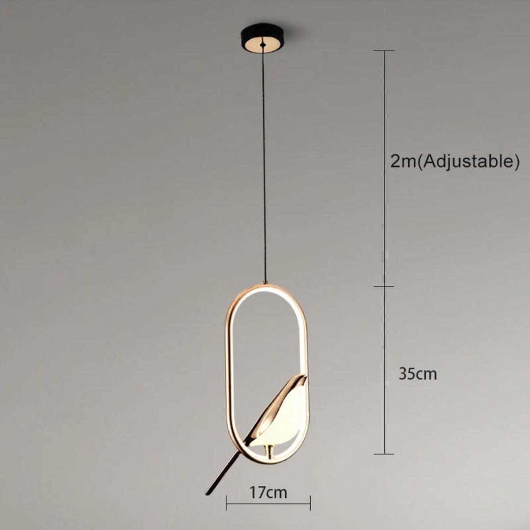 Rotierende LED-Wandleuchte | Vogel Stilvoll Einzigartig Stimmungsvolles Licht Langlebig Innen-Ellipse-Gold-Weißes Licht-Luzern Mode