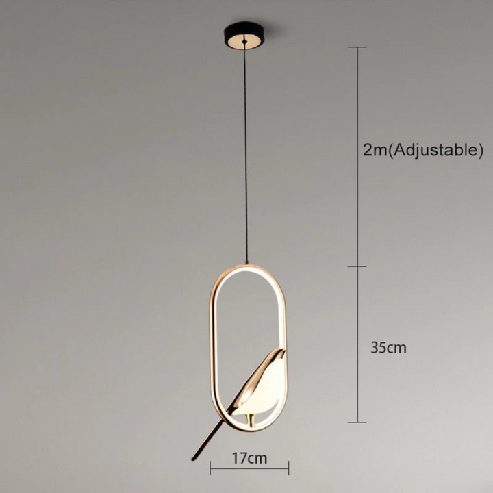 Rotierende LED-Wandleuchte | Vogel Stilvoll Einzigartig Stimmungsvolles Licht Langlebig Innen-Ellipse-Gold-Weißes Licht-Luzern Mode