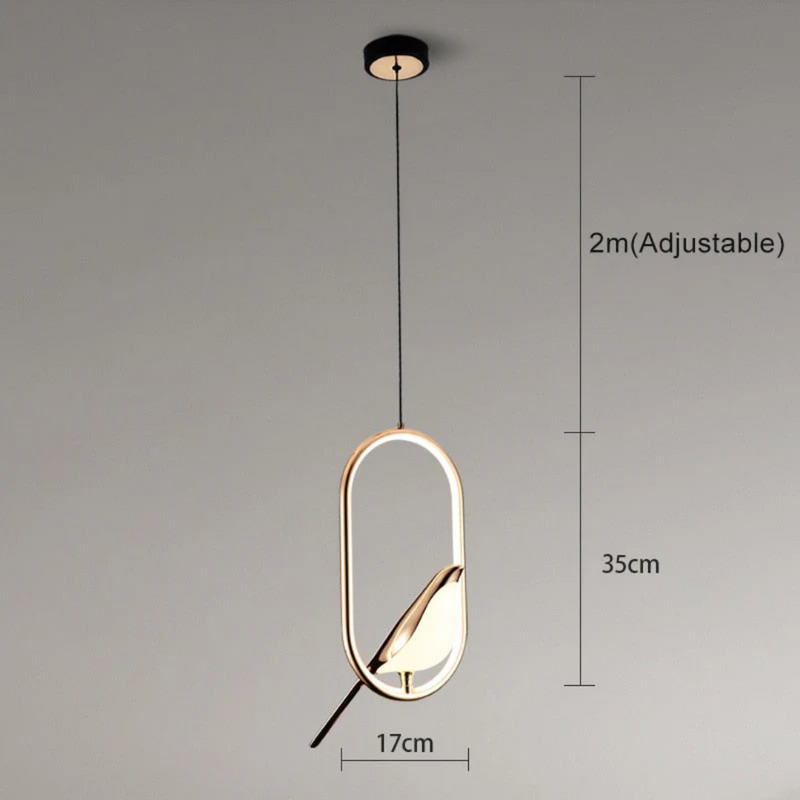 Rotierende LED-Wandleuchte | Vogel Stilvoll Einzigartig Stimmungsvolles Licht Langlebig Innen-Ellipse-Gold-Weißes Licht-Luzern Mode