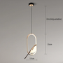 Rotierende LED-Wandleuchte | Vogel Stilvoll Einzigartig Stimmungsvolles Licht Langlebig Innen-Ellipse-Gold-Weißes Licht-Luzern Mode