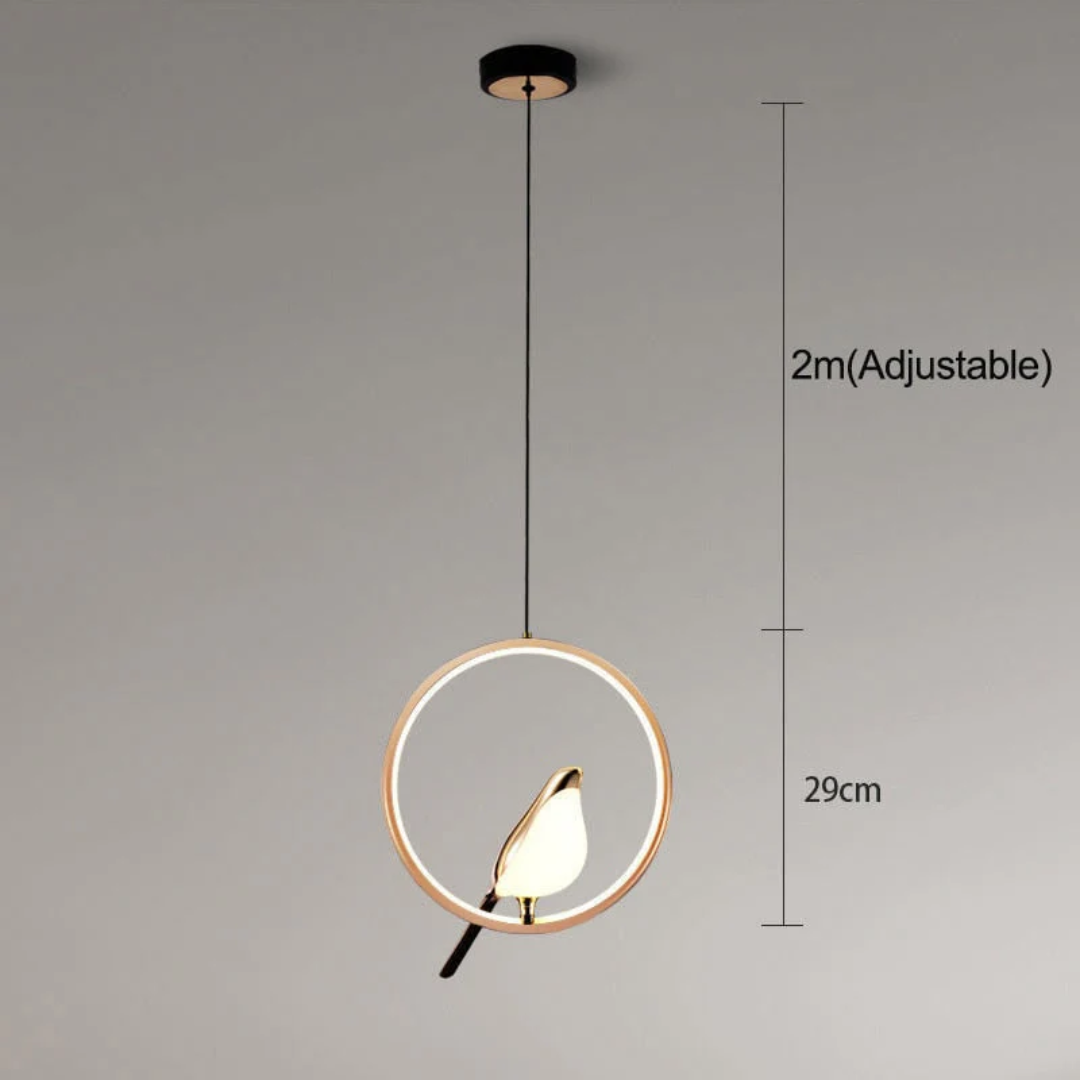 Rotierende LED-Wandleuchte | Vogel Stilvoll Einzigartig Stimmungsvolles Licht Langlebig Innen-Kreisförmig-Gold-Weißes Licht-Luzern Mode
