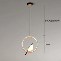 Rotierende LED-Wandleuchte | Vogel Stilvoll Einzigartig Stimmungsvolles Licht Langlebig Innen-Kreisförmig-Gold-Weißes Licht-Luzern Mode