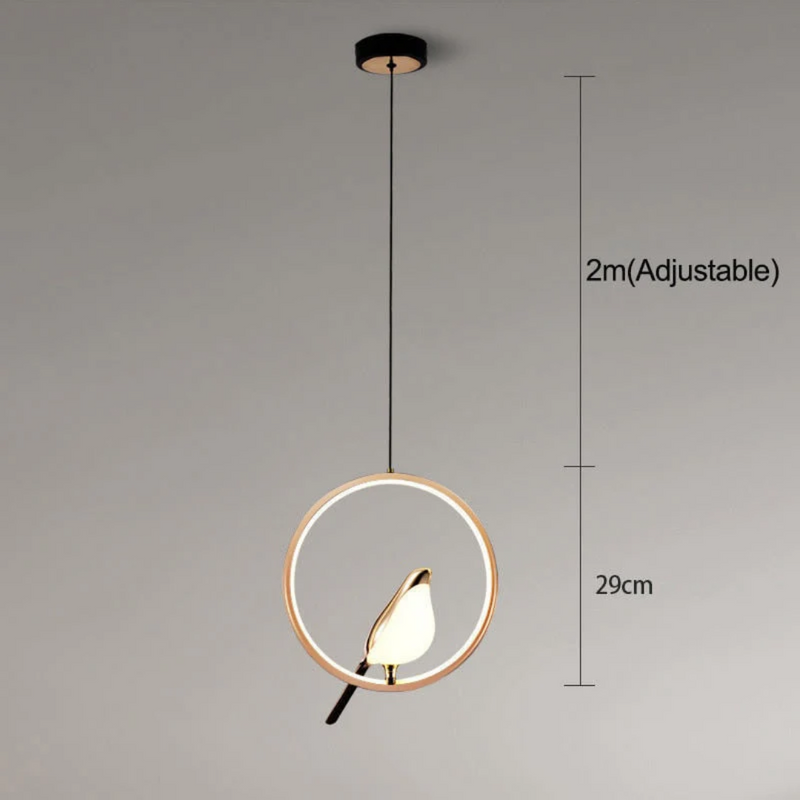 Rotierende LED-Wandleuchte | Vogel Stilvoll Einzigartig Stimmungsvolles Licht Langlebig Innen-Kreisförmig-Gold-Weißes Licht-Luzern Mode