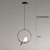Rotierende LED-Wandleuchte | Vogel Stilvoll Einzigartig Stimmungsvolles Licht Langlebig Innen-Kreisförmig-Schwarz-Weißes Licht-Luzern Mode